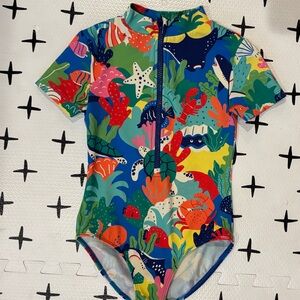 Mini Boden Bright Multicolor Ocean One-Piece Swim